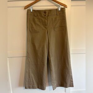 LOFT cropped wide-leg khaki pants